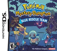 Box art for the game titled Pokémon Mystery Dungeon: Blue/Red Rescue Team
