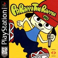 Box art for the game titled PaRappa the Rapper