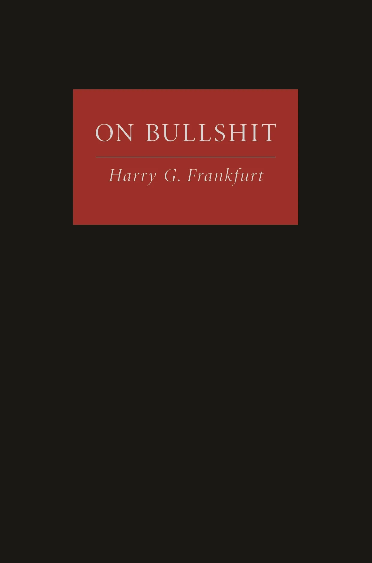 Cover of the book title On Bullshit