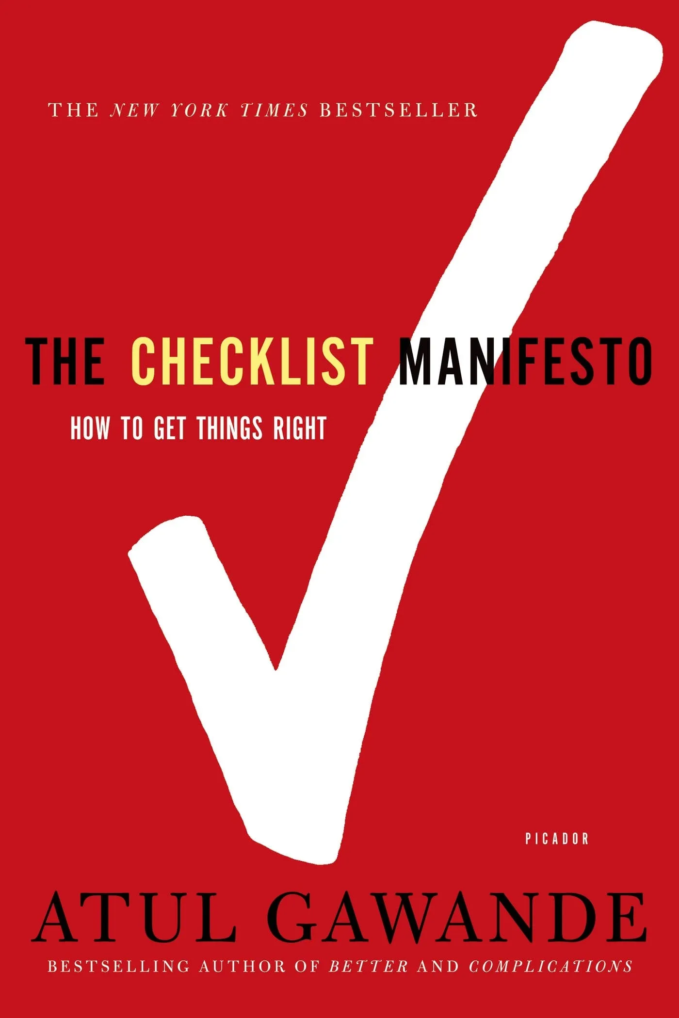 Cover of the book title The Checklist Manifesto